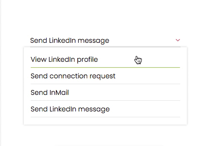 List of LinkedIn taska available from Woodpecker's editor