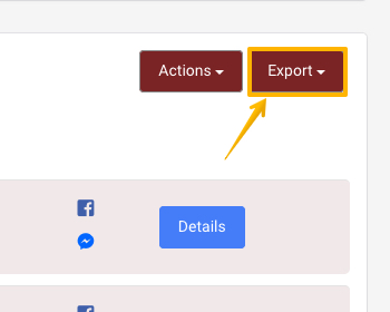 Image pointing to 'Export' option from Leadpresso