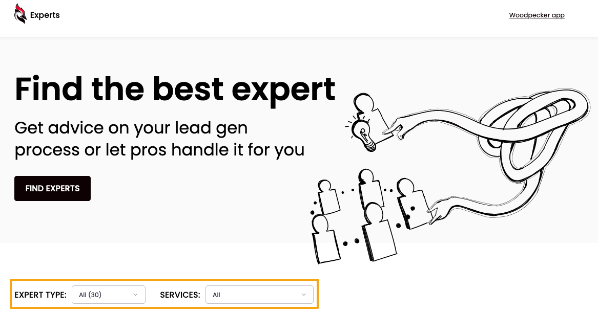 Options to filter experts