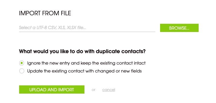 Image with the import panel in Woodpecker