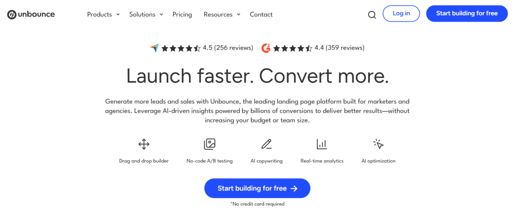 Tools for lead generation for software companies - lead magnets & landing pages with Unbounce.