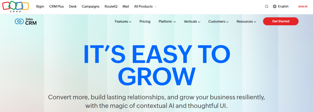 Tools for lead generation for software companies - CRMs & customer data tools with Zoho CRM.