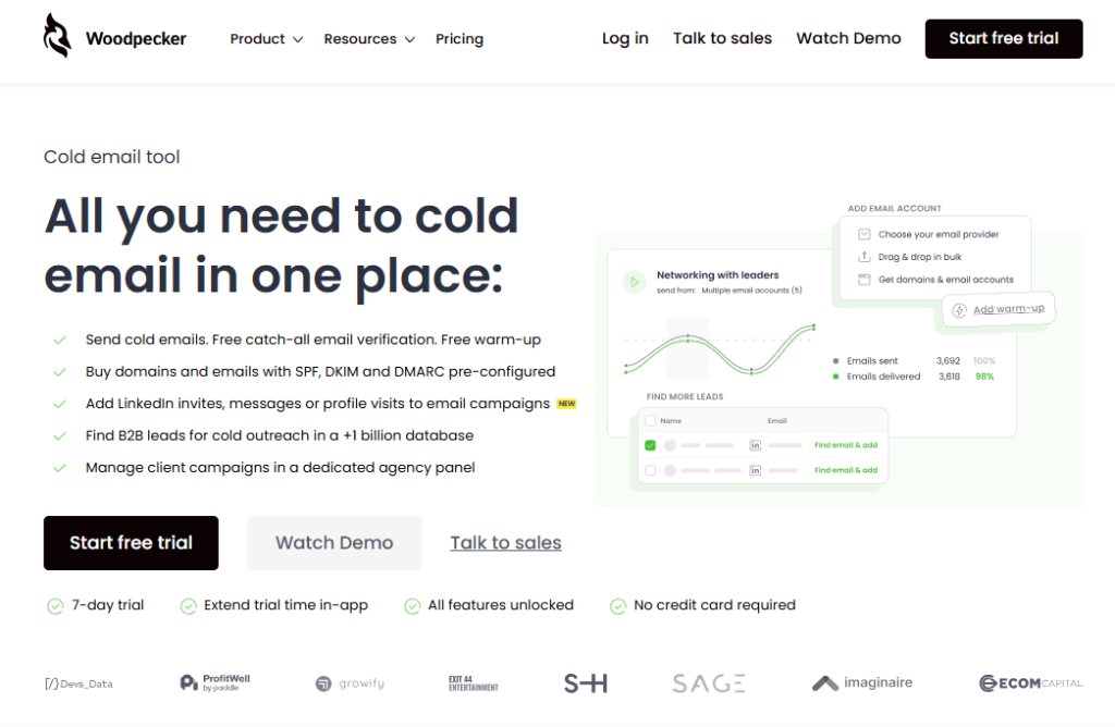 Top tools for in-house cold outreach - Woodpecker