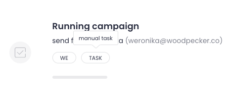 Tag showing the campaign has manual task